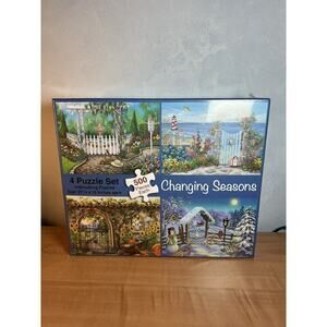 Current 4 Puzzle Set Changing Seasons  Interlocking Blue Sky Art